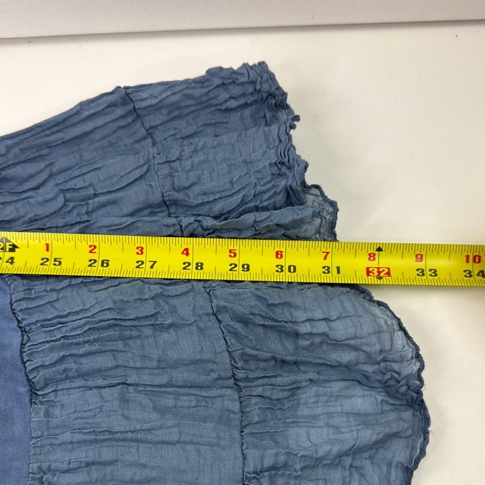 Blue Sleeveless Ruffle Dress - Picture 4 of 5